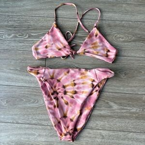 Skatie Swim Pink Tie Dye Bikini